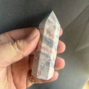 Pink zebra jasper tower